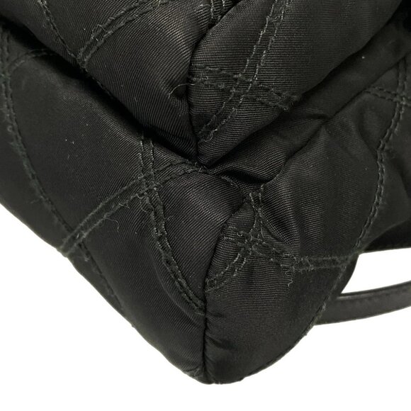 PRADA - Black Nylon Saffiano Leather Backpack - Picture 12 of 16